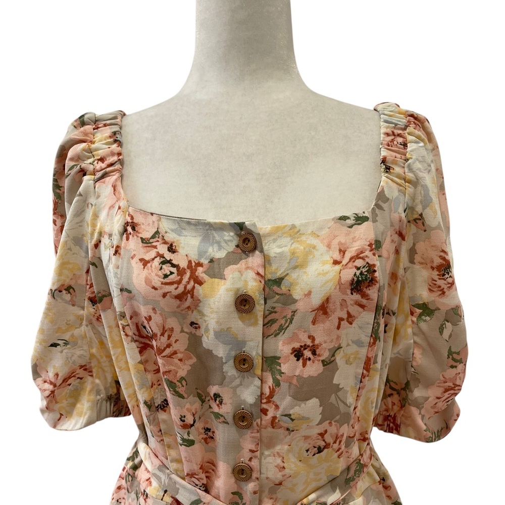 LC Lauren Conrad Chic Bloom Floral Mini Dress Size Large - Picture 7 of 11